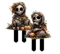 Estacas para jardín de Halloween Decoración acrílica 2D para patio de | Cartel Festivo para Césped Jardineros Paisajistas Propietarios Patio Trasero Terraza Entrada Pasarela
