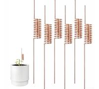 Estacas para plantas de electrocultura, paquete de 6 estacas de jardín de cobre puro para mejorar la energía natural del suelo, solución de jardinería sostenible, uso doméstico y de parcelas de