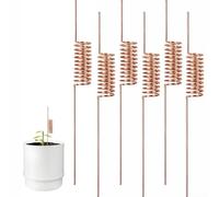 Estacas para plantas de jardín, 6 unidades, soportes de electrocultivo de cobre para mejorar la salud de las plantas a través de la energía natural del suelo, aumentar la eficacia de absorción de