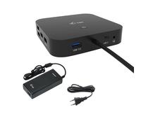 Estación acoplamiento USB-C i-tec HDMI DP Power Delivery 100W 2x4K RJ45 VESA Negro