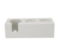 Estación ajustable de tampas de café, soporte de portafilter Universal de 49 mm a 58 mm Organizador de tampas de espresso con soporte de mango de soporte de tamper (Negro) (Blanco)