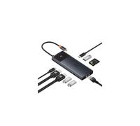 Estación de acoplamiento 1in10 con conector USB C - 2xHDMI RJ45 SD/TF USB3 BASEUS