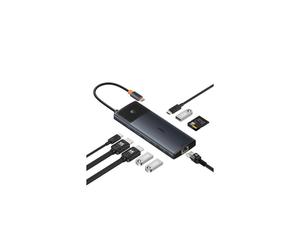 Estación de acoplamiento 1in10 con conector USB C - 2xHDMI RJ45 SD/TF USB3 BASEUS