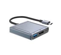Estación de acoplamiento 3 en 1 tipo C a estación de acoplamiento USB HUB de 5 Gbps USB 2.0+DP1.4+PD100W para laptop, adaptador de carga 3 en 1 tipo C, puerto de visualización HUB, estación de