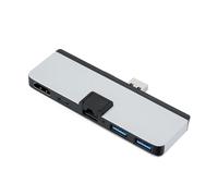 Estación de acoplamiento 6 en 1 con puerto Ethernet USB 3.0 de transferencia de datos, adaptador 4K, lector de tarjetas, convertidor para portátil