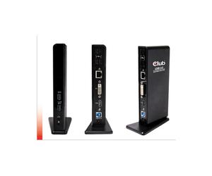 Estación de acoplamiento - CLUB 3D - SenseVision - USB 3.0 - Doble visualización - Negro