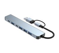 Estación de acoplamiento, concentrador adaptador, hub con Ethernet, estación de acoplamiento con puertos de datos USB de 10 Gbps y USB, 4k, Displayport, 100 W Pd, 2 USB 2.0 de datos, Ethernet, Aux, y