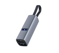 Estación de acoplamiento de 5 Gbps Monitor dual USB 3.0/2.0 TF/SD Universal 3 puertos HDMI Luces LED de alta velocidad Transferencia de datos Hub USB C Mini divisor USB para computadora portátil PC
