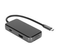 Estación de acoplamiento de triple pantalla 4K HDMI VGA USB C Hub con DisplayPort Adaptador 10 en 1 para portátiles MacBook Pro Dell HP Lenovo y