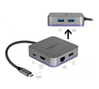 Estación de acoplamiento Delock USB Type-C para dispositivos móviles 4k - HDMI, HUB, SD, PD 3,0