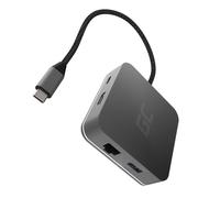 Estación de acoplamiento HUB adaptador USB-C 6 en 1 de Green Cell
