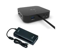 estación de acoplamiento de doble pantalla USB-C de i-tec con Power Delivery 100 W + Cargador Universal i-tec 112 W