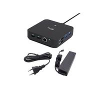 Estación de Acoplamiento I-Tec USB-C DP Doble HDMI 4K 100W con Cargador Universal