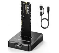 Estación de acoplamiento M.2 NVMe y SATA a USB C, adaptador Dual-Protocol M.2 a USB C, lector de tarjetas SSD externo de 10 Gbps, compatible con tecla M, llave B+M, para SSDs de 2280 2260 2242 2230