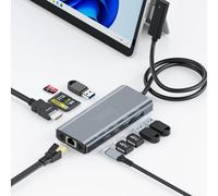 Estación de Acoplamiento Microsoft Surface - 10 en 1 Surface Dock con HDMI,Ethernet, Ranura SD/TF, 3* USB 3.0, 2* USB C 3.0, 1* USB C PD, Docking Station para Surface Pro, Surface Laptop, Surface Book