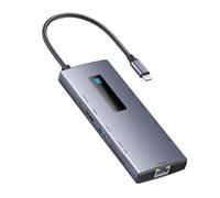 Estación de acoplamiento multifuncional 10 en 1, concentradores tipo C a 4K @60HZ+ USB 3.0 + RJ45 + SDTF + adaptador de carga PD100W