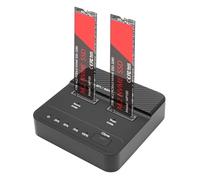Estación de acoplamiento para discos duros Dual Bay NVMe M.2 SSD carcasa 20 Gbps USB 3.2 Gen 2 x 2 con clonación offline, adaptador M.2 NVMe SSD sin herramientas, estación de acoplamiento para SSD M