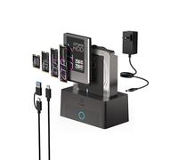 Estación de acoplamiento para HDD/SSD M.2 NVME de 6.3 cm/8.9 cm a USB 3.2 Gen 2 (10 Gbit/s), cable C a C+A