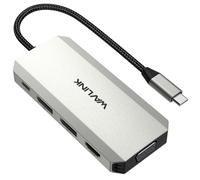 Estación de Acoplamiento para Laptop WAVLINK USB C Quad Monitor, Adaptador multiport con HDMI 4K DP1/2 8K VGA para DELL/HP/Lenovo/Thinkpad, Compatible con Mac/Windows/Chrome OS/Linux/Android/iOS