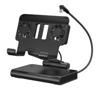 Estación de acoplamiento para ROG Ally X para Steam Deck, para MSI Claw, para LEGION Go con ventiladores duales, HDMI 2.1, 100 W, PD, USB 3.2, Gigabit Ethernet, soporte ajustable (sin luces)