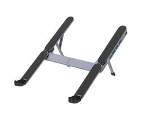 Estación de Acoplamiento Plegable para computadora portátil, concentrador USB, Soporte para Tableta con refrigeración ventilada de Calidad, Oficina en casa, Juegos, Escritorio, Viajes, Negocio