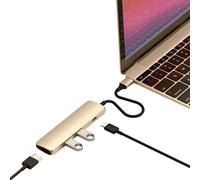 Estación de acoplamiento - SATECHI - Adaptador múltiple de aluminio delgado - USB-C - 4K Ultra HD - Garantía de 1 año