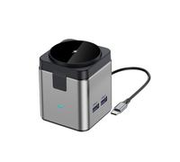 Estación de Acoplamiento Tipo C 7 en 1, Cargador Inalámbrico Magnético de 15 W, Concentrador USB-C con USB 3.0, USB 2.0, HD 4K A 30 Hz, PD 100 W