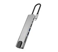 Estación de acoplamiento tipo C PD100W USB HUB 2xUSB Rj45 100M para portátil lector multifunción