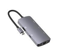 Estación de acoplamiento tipo C USB C a 4K+PD 100M puerto Ethernet RJ45+2xUSB 2.0+USB multifuncional 6 en 1