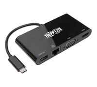 Estación de acoplamiento - Tripp Lite - USB-C 3.1 - Compatible con Thunderbolt 3 - 4K @ 30Hz - HDMI, VGA, USB-A