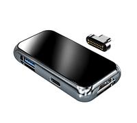 Estación de acoplamiento ultrarrápida 3 en 1, adaptador USB C de aluminio, lector de tarjetas inteligente tipo C, 5 gbps, concentrador de transferencia de datos seguro