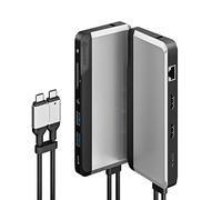 Estación de Acoplamiento Universal ALOGIC Twin HD, Compatible con USB-C y USB-A, Doble Pantalla 1080p@60Hz, 2X HDMI, 1 x USB-C 3.1 (5G), 4 x USB-A 3.0 (5G), 1 x Audio, 1 x Gigabit Ethernet Block Slot
