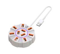 Estación de acoplamiento universal USB 2.0 para laptop, 10 puertos, hub Dock, lector de tarjetas SD/TF de 5 Gbps, extensor USB A7V7 para adaptador de laptop