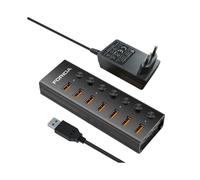 Estación de acoplamiento USB 3.2 de 7 puertos (10 Gbps, UE) compatible con IDA, concentrador divisor