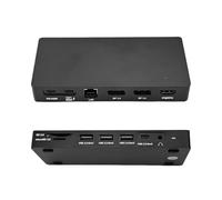 Estación de acoplamiento USB-C 13 en 1, compatible con Lenovo ThinkPad Universal Docking Station (40AY0090US), PD 100W, Dual DP 1.4 (4K a 60Hz), HDMI, RJ45, SD3.0/microSD3.0, 1 USB 3.2 Gen1, 2 USB 3.2