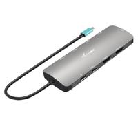 Estación de acoplamiento USB-C i-tec Metal Nano 2x HDMI 100W 5 Gbps Plata LAN Gigabit