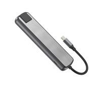 Estación de acoplamiento USB C para laptop, adaptador USB C, adaptador multipuerto, base USB C a USB 3.0, PD60W, Gigabits Ethernet