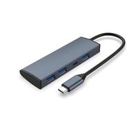 Estación de acoplamiento USB C portátil 4 en 1, concentrador USB C, adaptador múltiple con concentrador USB + velocidad de transmisión rápida tipo C