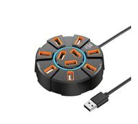 Estación de acoplamiento USB de 10 puertos, extensión USB para teclado, portátil, concentradores USB 2.0, expansor de transferencia de datos, cable de 120 cm