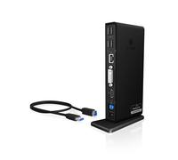 Estación de acoplamiento USB/HDMI/DVI RJ45 - IBICO - ICY BOX - Negro - Gigabit Ethernet - Puertos múltiples
