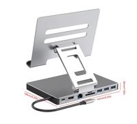 Estación de acoplamiento y soporte para portátil de aleación de aluminio - Multifunción