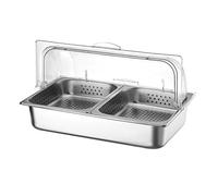 Estación de aderezos para pizza, organizador de especias de acero inoxidable, estación de buffet para ensaladas con hieleras, juego de contenedores para salsas, ingredientes y despensa de cocina (N)