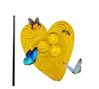 Estación De Agua Para Abejas De Jardín,Estaca Metálica en Forma de Corazón Inoxidable - Exterior Abejas y Mariposas | Exterior, Jardín, Granja, Porche, Patio, Césped, Mariposas, Colibríes,