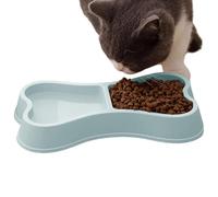 Estación de alimentación chat - 24 x 12,5 cm Gamelle Double Chien | Double BOL, Station D'Alimentation Antidérapante, Écuelle 2-en-1 Avec Base Élargie, Repas Pour Chiot Et En Voyage Ou Maison, Rose