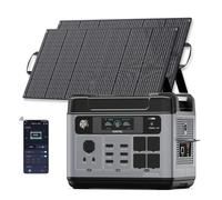 Estación de alimentación OUKITEL de 3200 W con 2 paneles solares de 200 W, generador de batería LiFePO4 de 2048 Wh, 4 enchufes de 230 V CA (pico de 6400 W), onda sinusoidal de 230 V, SAI, estación de