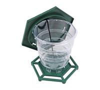 Estación De Alimentación para Aves: Plato De Impermeable De 25 Cm, Soporte Exterior para Comida para Pájaros Cantores, Contenedor Resistente Y Transparente | 300g Fuera del Pórtico Va