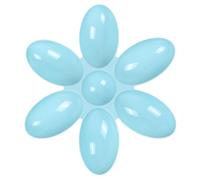 Estación de alimentación para Gatos con 6 tazones, alimentador de pétalos de 16, 5x1, 8 Pulgadas, Borde Redondo, Ahorro de Espacio, Comida, Agua, Gato múltiple para Perros