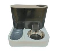 Estación de alimentación para gatos y perros, fuentes de agua a prueba de fugas, plato desmontable, diseño de base antideslizante, a prueba de derrames, cuenco elevado para gatos