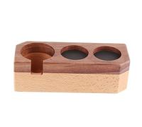 Estación de apisonamiento Estera antideslizante de madera gruesa |Minimiza el deslizamiento y los arañazos |para portafiltro/sabotaje y distribuidor de 51 54 58 mm |Elegante (Large Size)
