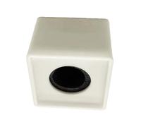 Estación de bandera de micrófono de ABS ligera, portátil, cuadrada, antideslizante, compatibilidad con varilla de micrófono de 25 a 42 mm